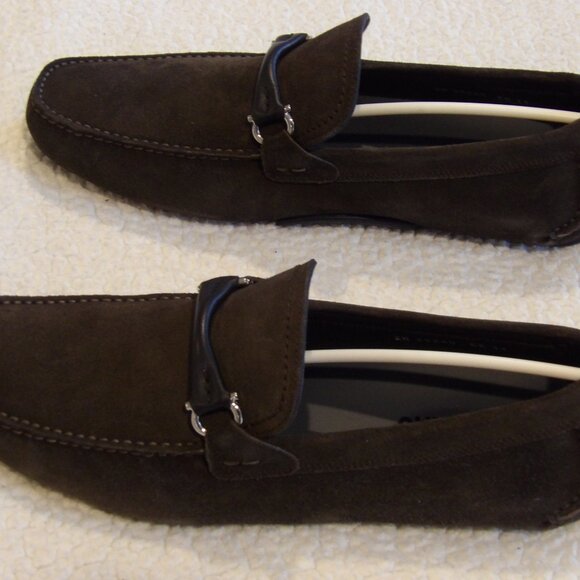 NEW IN BOX FERRAGAMO GRANDPRIX Brown Leather (Suede) Men\'s Drivers Size 11 EE main image 6